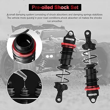 Amazon.com: RC Shock Set, 4PCS 1/8 RC Car Front Shock Absorbers